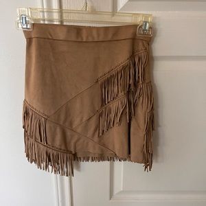 Fringe mini skirt